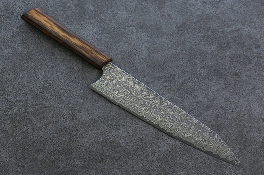 Yoshimi Kato R2/SG2 ดามัสกัส มีด Kiritsuke Gyuto มีดทำครัวญี่ปุ่น 210mm ด้ามไม้โอ๊กเผา