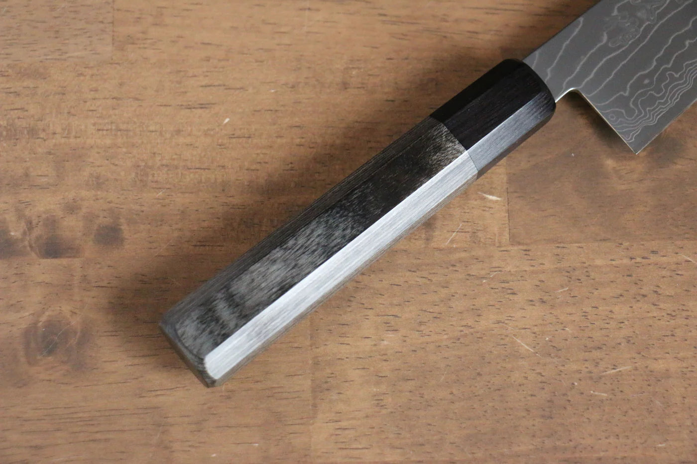 Kajin เหล็กโคบอลด์พิเศษ ดามัสกัส มีดกิวโตะ Gyuto มีดทำครัวญี่ปุ่น 210mm ด้ามไม้ Pakka wood สีเทา