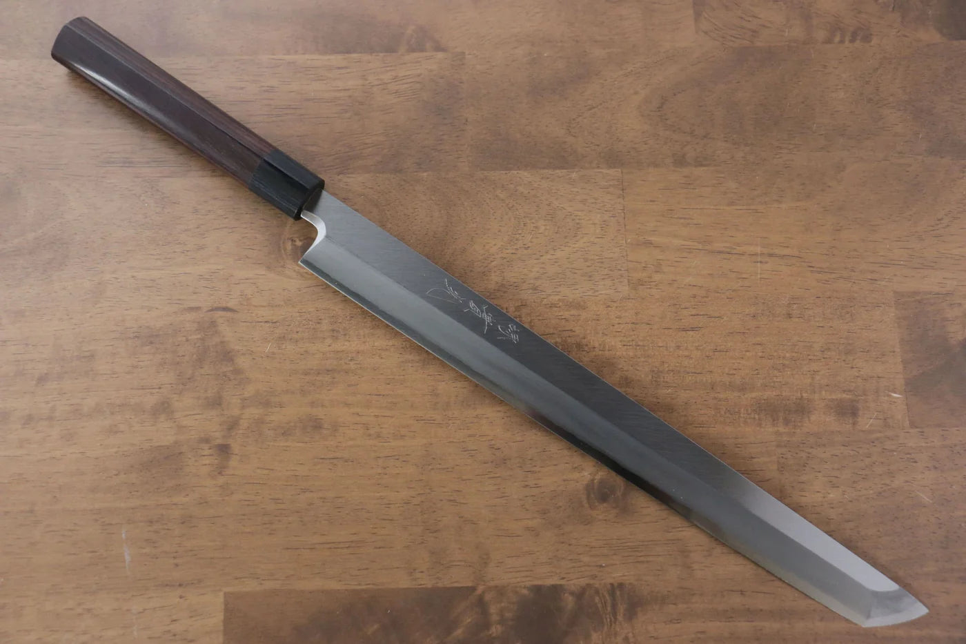 Jikko Silver Steel No.3 (เหล็กเงิน No.3) มีด Sakimaru Yanagiba มีดทำครัวญี่ปุ่น 330mm ด้ามไม้พะยูง