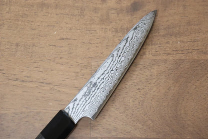 Kanjyo VG10 ดามัสกัส มีดขนาดเล็ก  Petty มีดทำครัวญี่ปุ่น 120mm ด้ามไม้ Pakka wood สีเทา