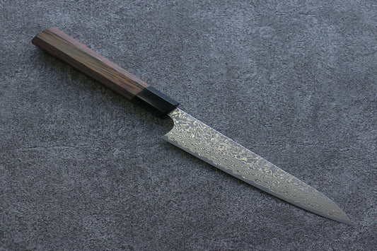 Yoshimi Kato VG10 ดามัสกัส มีดขนาดเล็ก  Petty มีดทำครัวญี่ปุ่น 150mm ด้ามไม้เวงเก้