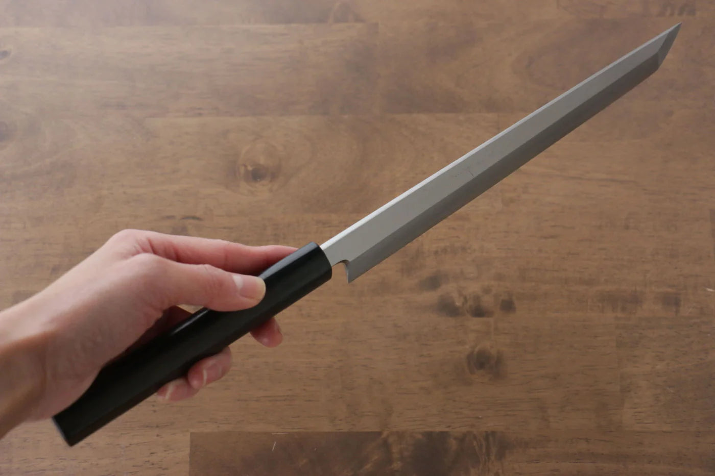 Jikko Silver Steel No.3 (เหล็กเงิน No.3) มีด Sakimaru Yanagiba มีดทำครัวญี่ปุ่น 240mm ด้ามไม้พะยูง