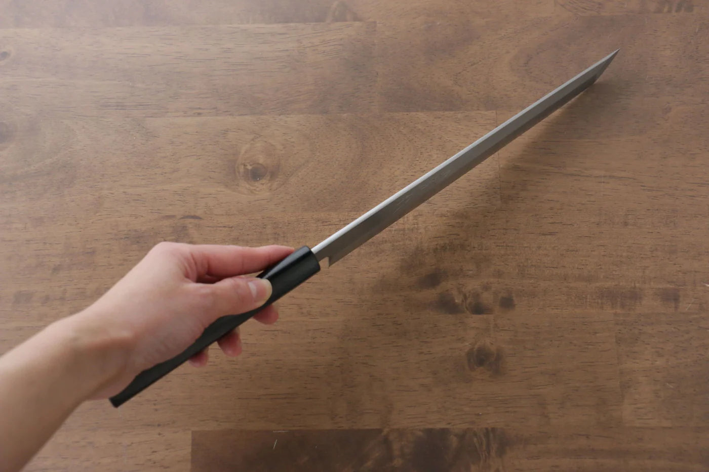 Jikko Silver Steel No.3 (เหล็กเงิน No.3) มีด Sakimaru Yanagiba มีดทำครัวญี่ปุ่น 240mm ด้ามไม้พะยูง