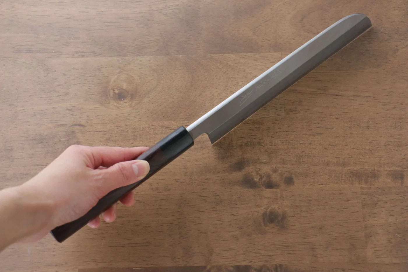 Jikko White Steel (เหล็กกล้าขาว) No.2 มีด Kamagata Usuba มีดทำครัวญี่ปุ่น 210mm ด้ามไม้พะยูง