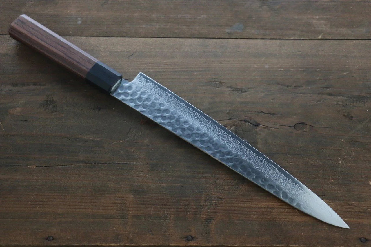 Seisuke AUS10 มีดเลาะเอ็น Sujihiki มีดทำครัวญี่ปุ่น 240mm ด้ามไม้พะยูง