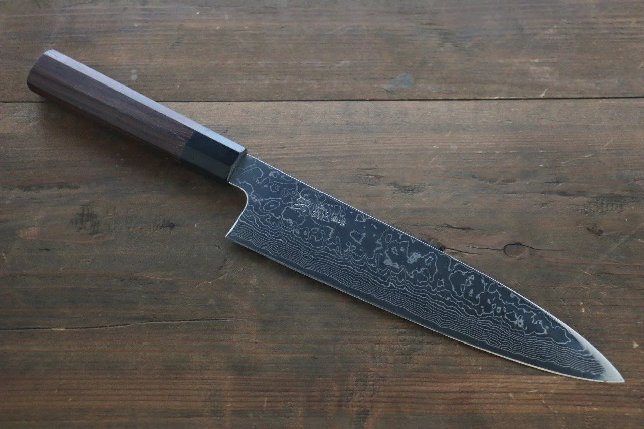 Sukenari R2/SG2 ดามัสกัส มีดกิวโตะ Gyuto มีดทำครัวญี่ปุ่น 240mm ด้ามไม้พะยูง