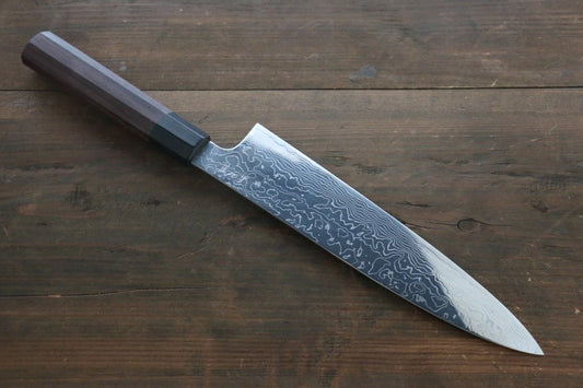 Sukenari R2/SG2 ดามัสกัส มีดกิวโตะ Gyuto มีดทำครัวญี่ปุ่น 240mm ด้ามไม้พะยูง