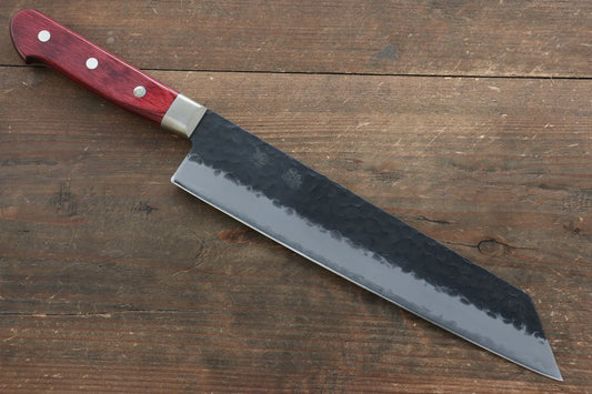 Seisuke Kurobeni Blue Super (บลูซุปเปอร์สตีล) ลายค้อนตี Kurouchi มีด Kiritsuke Gyuto มีดทำครัวญี่ปุ่น 240mm ด้ามไม้ Pakka wood สีแดง