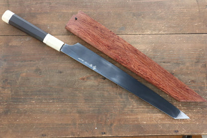Sakai Takayuki Blue Steel (บลูสตีล) No.1 มีด Yanagiba มีดทำครัวญี่ปุ่น 300mm ด้ามไม้คะรินประดับห่วง 3ห่วง มีฝัก (ปลอก) มีด