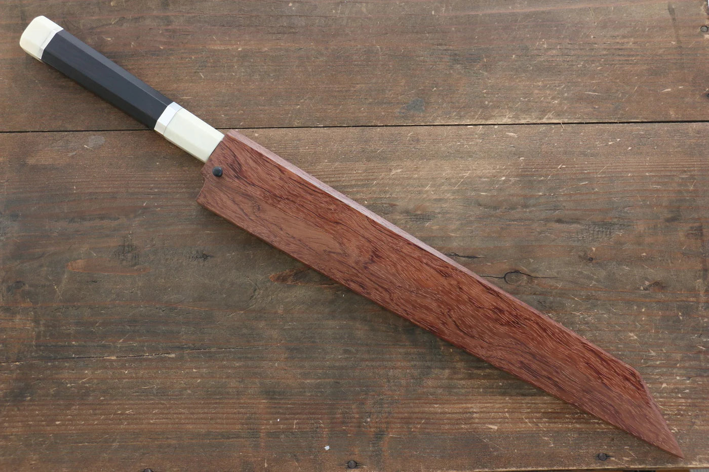 Sakai Takayuki Blue Steel (บลูสตีล) No.1 มีด Yanagiba มีดทำครัวญี่ปุ่น 300mm ด้ามไม้คะรินประดับห่วง 3ห่วง มีฝัก (ปลอก) มีด
