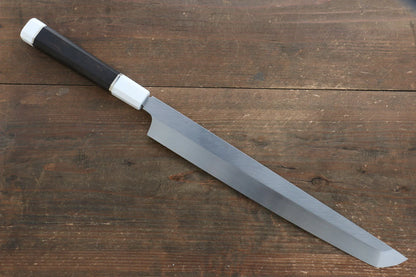 Sakai Takayuki Honyaki Blue Steel (บลูสตีล) No.2 ขัดขึ้นเงากระจก มีด Sakimaru Takohiki มีดทำครัวญี่ปุ่น 300mm ด้ามไม้มะเกลือ (ประดับห่วง) มีฝัก (ปลอก) มีด