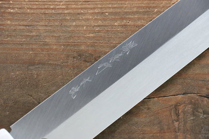 Sakai Takayuki Honyaki Blue Steel (บลูสตีล) No.2 ขัดขึ้นเงากระจก มีด Sakimaru Takohiki มีดทำครัวญี่ปุ่น 300mm ด้ามไม้มะเกลือ (ประดับห่วง) มีฝัก (ปลอก) มีด