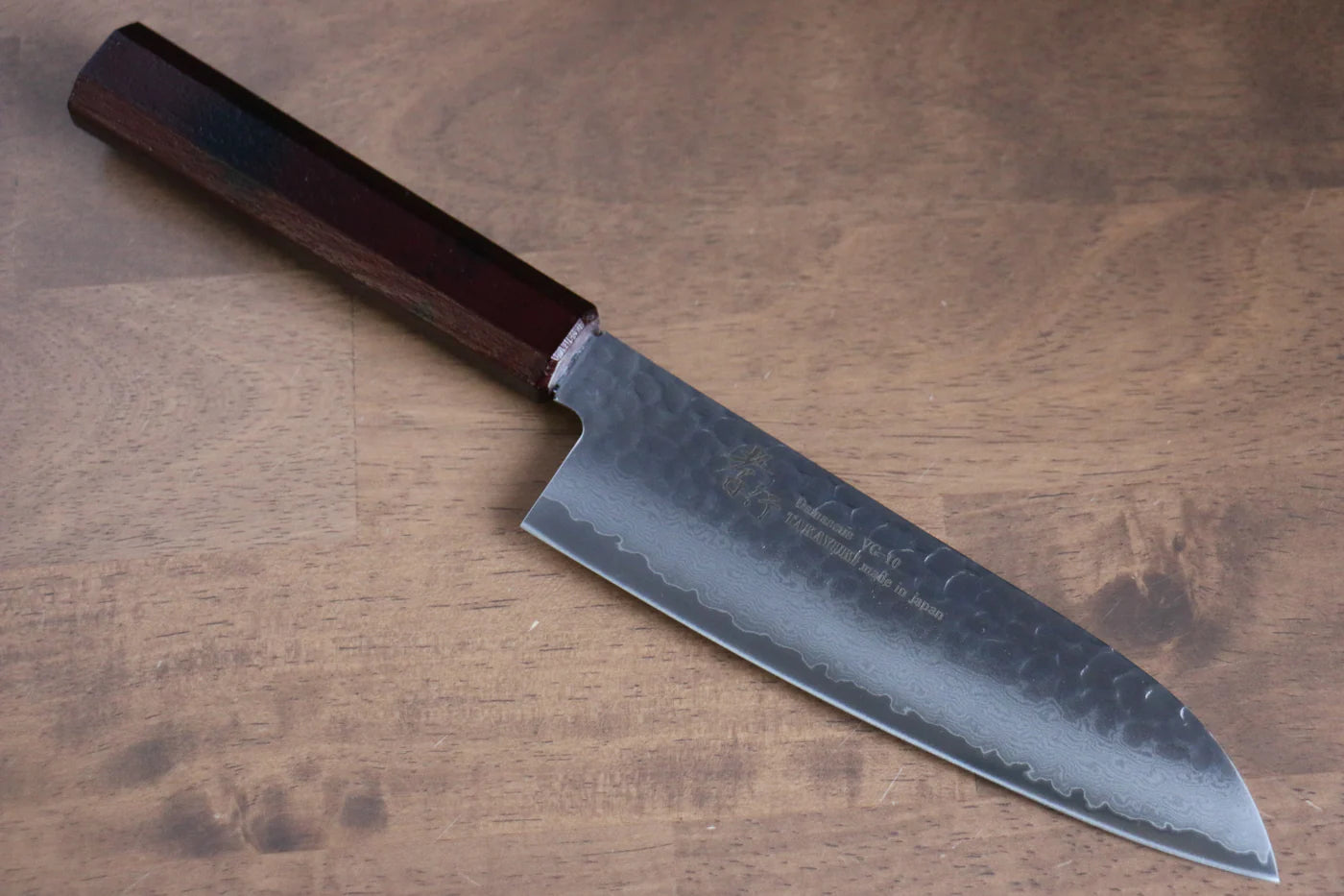 Sakai Takayuki Nanairo VG10 33 ชั้น มีด Santoku มีดทำครัวญี่ปุ่น 180mm ด้ามพลาสติก ABS (กระดองเต่าเเดง)