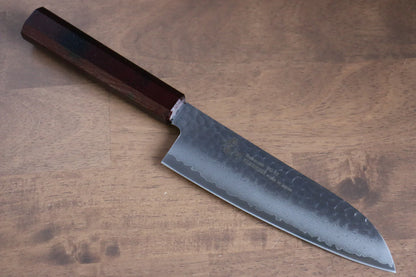 Sakai Takayuki Nanairo VG10 33 ชั้น มีด Santoku มีดทำครัวญี่ปุ่น 180mm ด้ามพลาสติก ABS (กระดองเต่าเเดง)