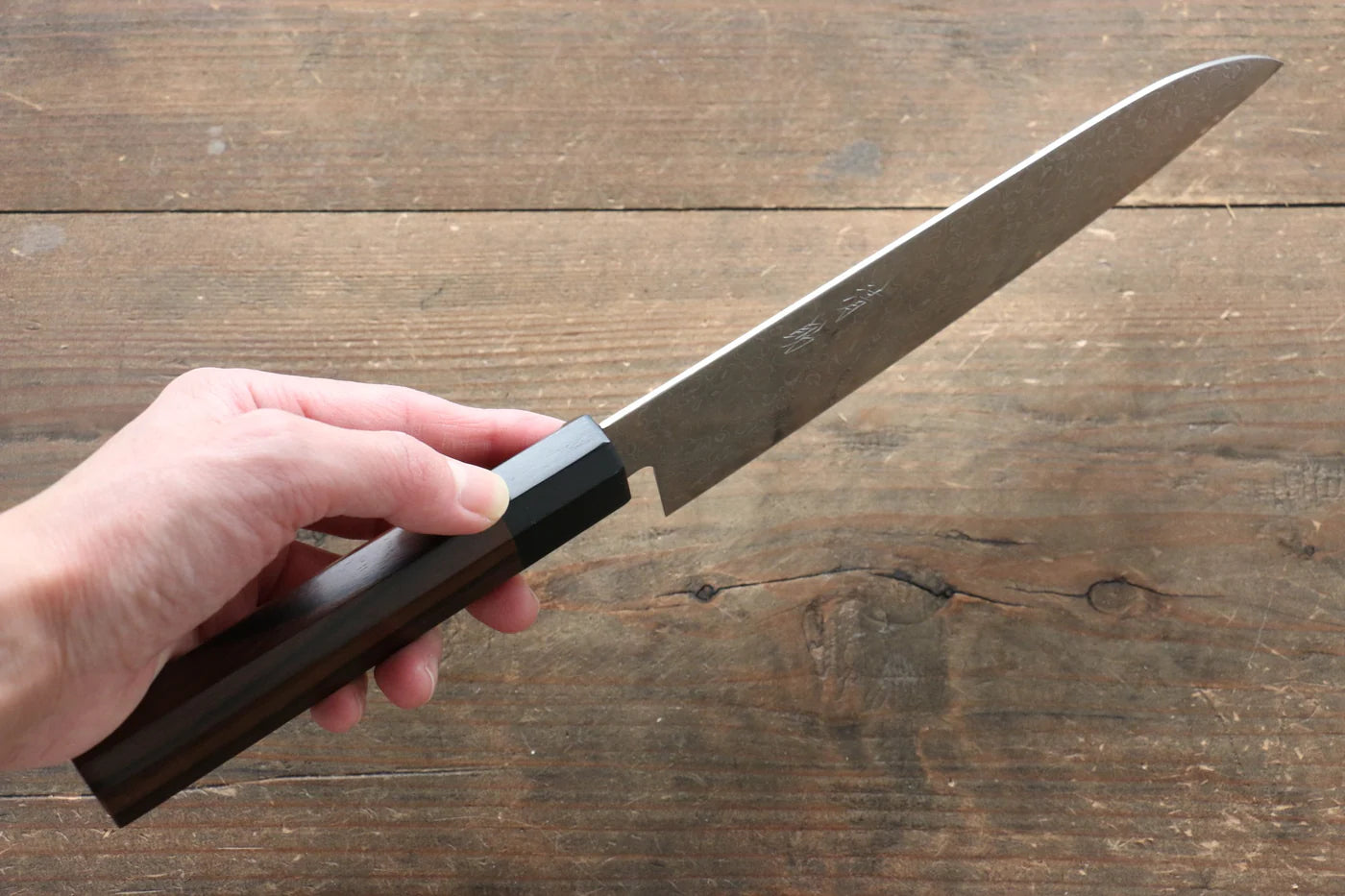 Seisuke AUS10 ดามัสกัส มีด Santoku มีดทำครัวญี่ปุ่น 180mm ด้ามไม้พะยูง