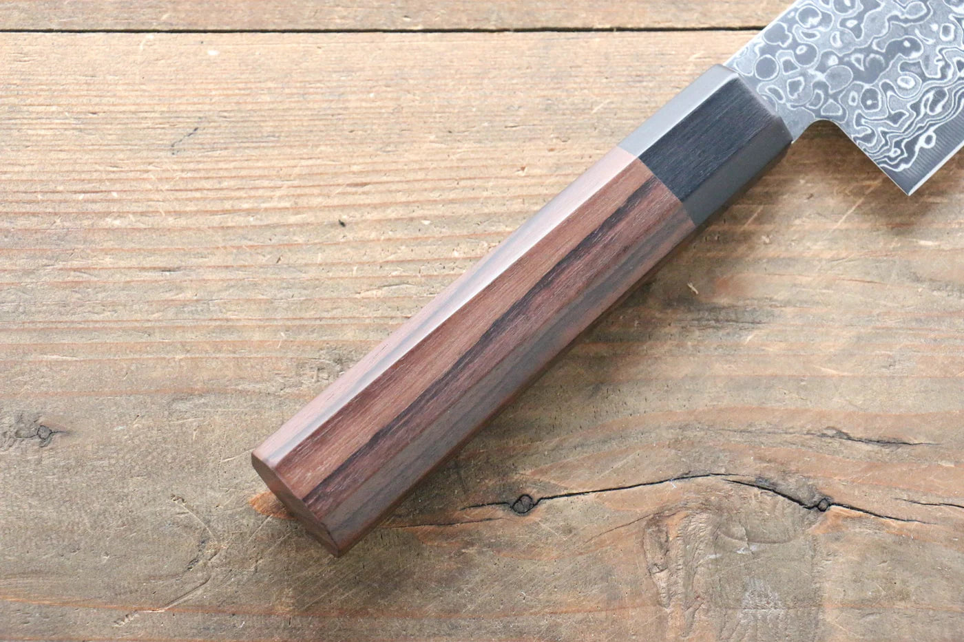 Seisuke AUS10 ดามัสกัส มีด Santoku มีดทำครัวญี่ปุ่น 180mm ด้ามไม้พะยูง