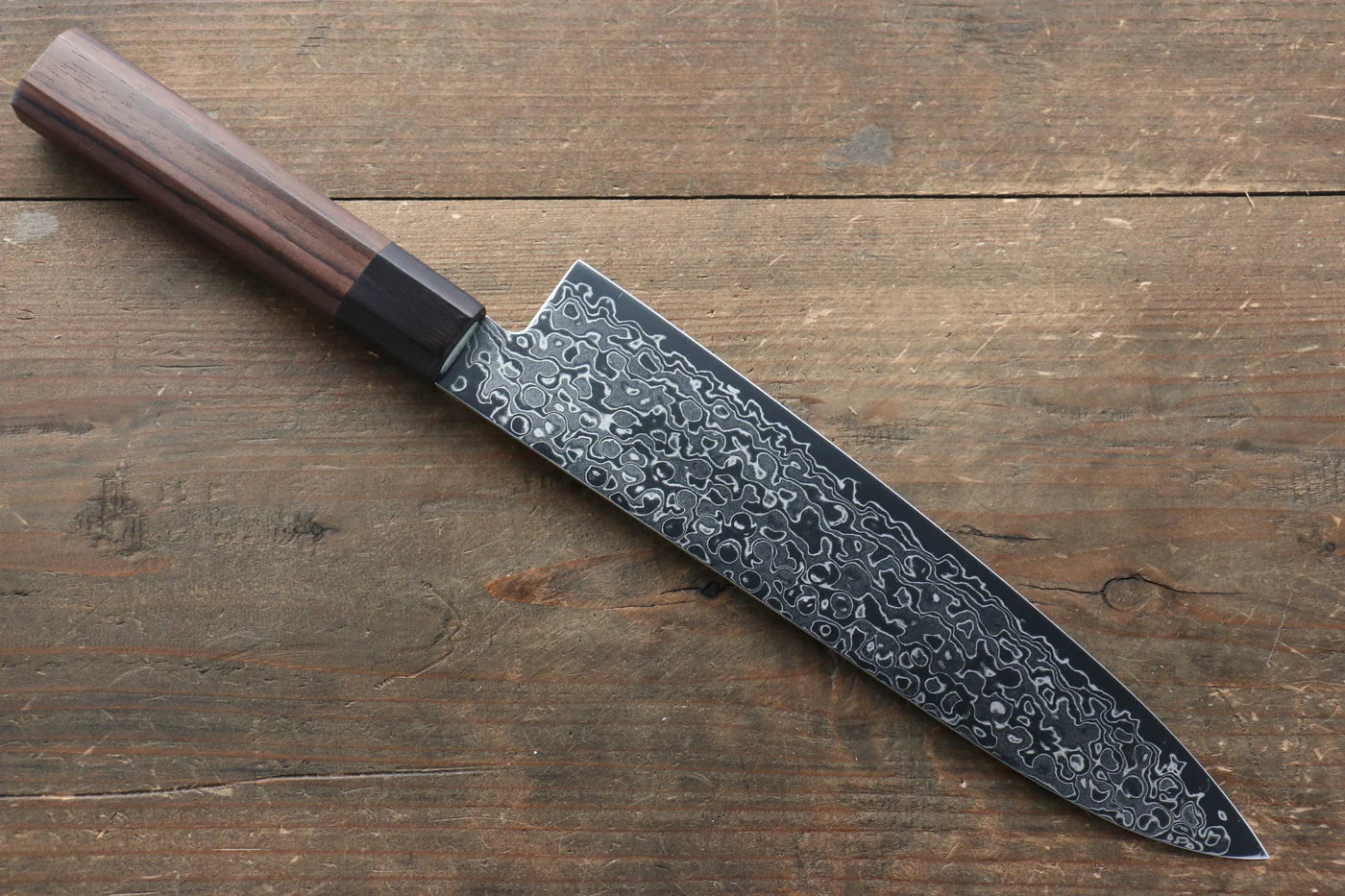 Seisuke AUS10 ดามัสกัส มีดกิวโตะ Gyuto มีดทำครัวญี่ปุ่น 210mm ด้ามไม้พะยูง