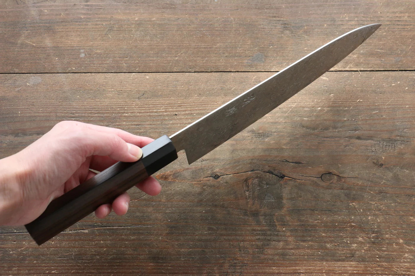 Seisuke AUS10 ดามัสกัส มีดกิวโตะ Gyuto มีดทำครัวญี่ปุ่น 210mm ด้ามไม้พะยูง