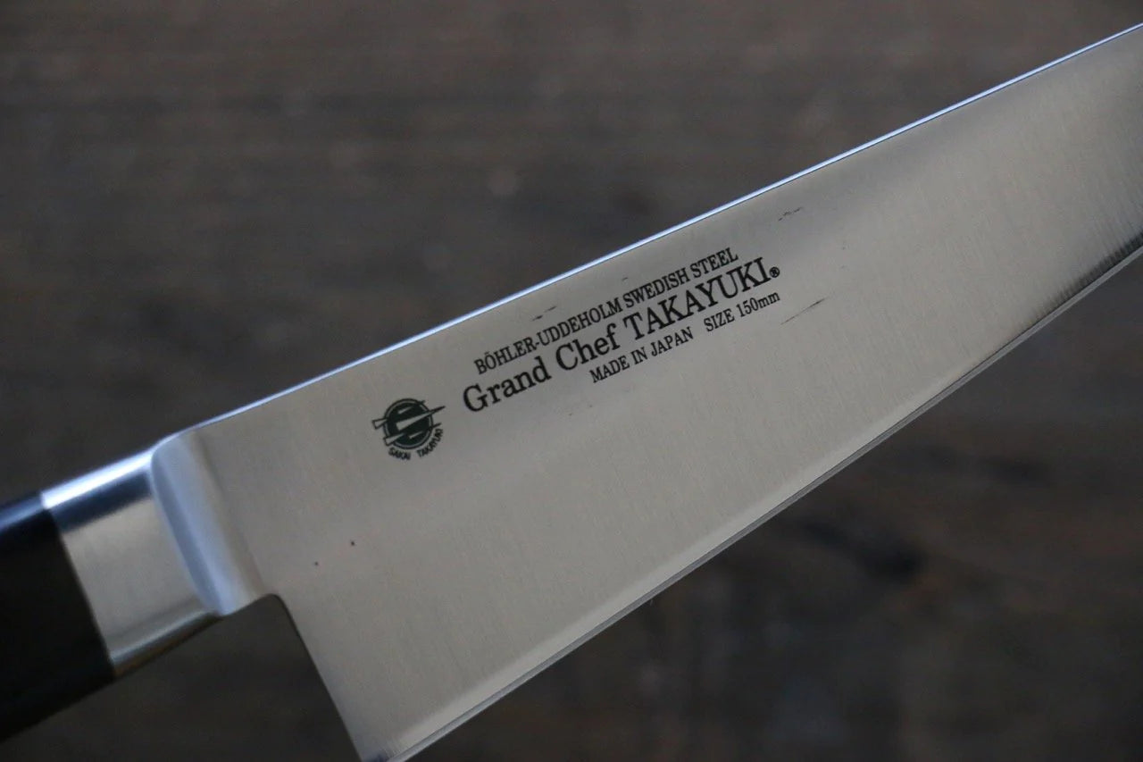 Sakai Takayuki Grand Chef Swedish Steel (เหล็กสวีเดน) มีดเลาะกระดูก Honesuki มีดทำครัวญี่ปุ่น 150mm