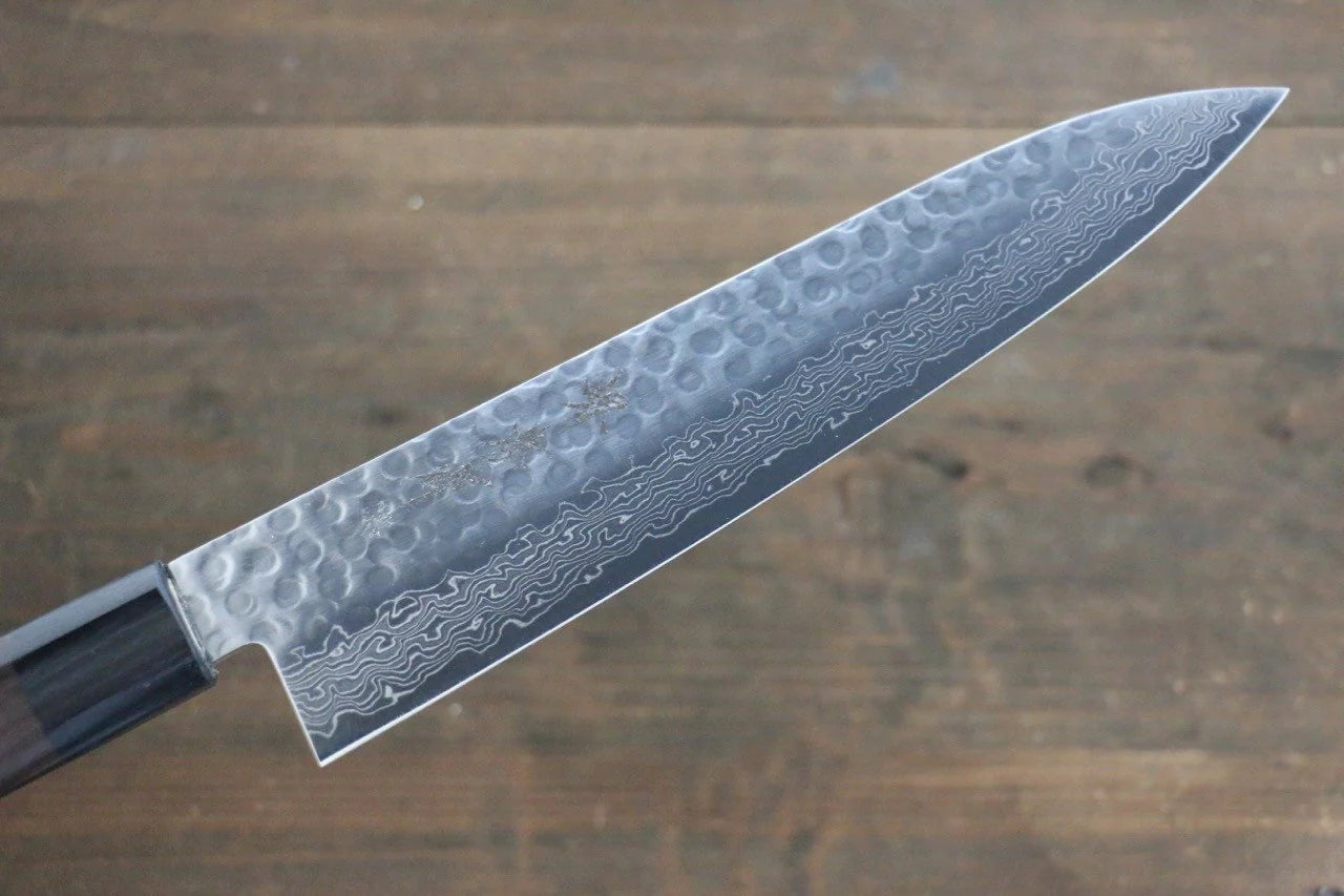 Sakai Takayuki AUS10 ดามัสกัส 45 ชั้น มีดกิวโตะ Gyuto มีดทำครัวญี่ปุ่น 210mm ด้ามไม้พะยูง
