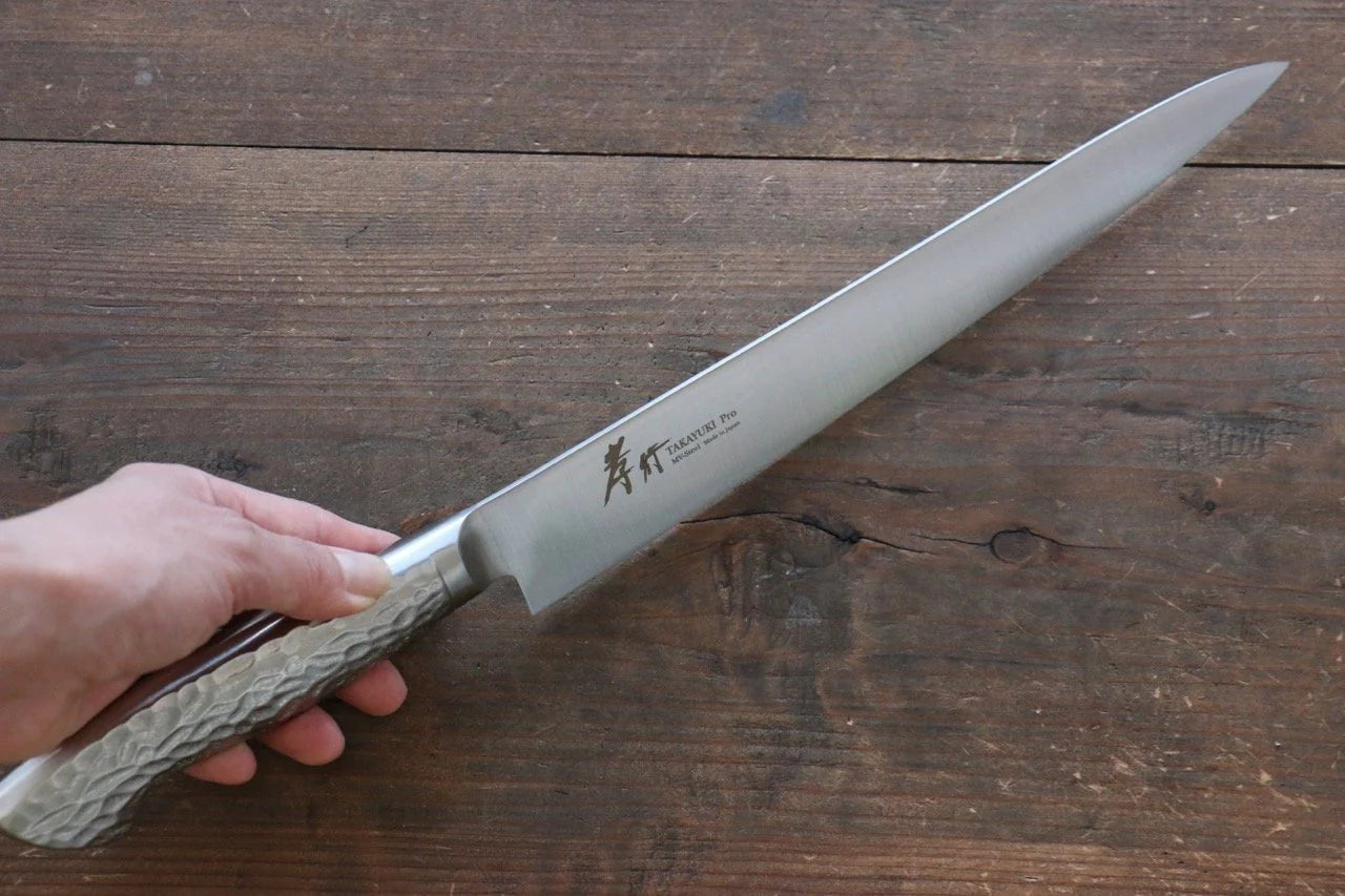 Sakai Takayuki โปร โมลิบดินัม INOX มีดเลาะเอ็น Sujihiki มีดทำครัวญี่ปุ่น 240mm