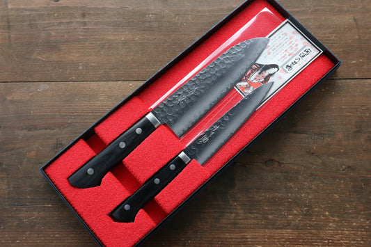 Seisuke VG1 มีด Japanese Santoku & มีดขนาดเล็ก  Petty มีดทำครัวญี่ปุ่น mm ด้ามไม้ Pakka wood