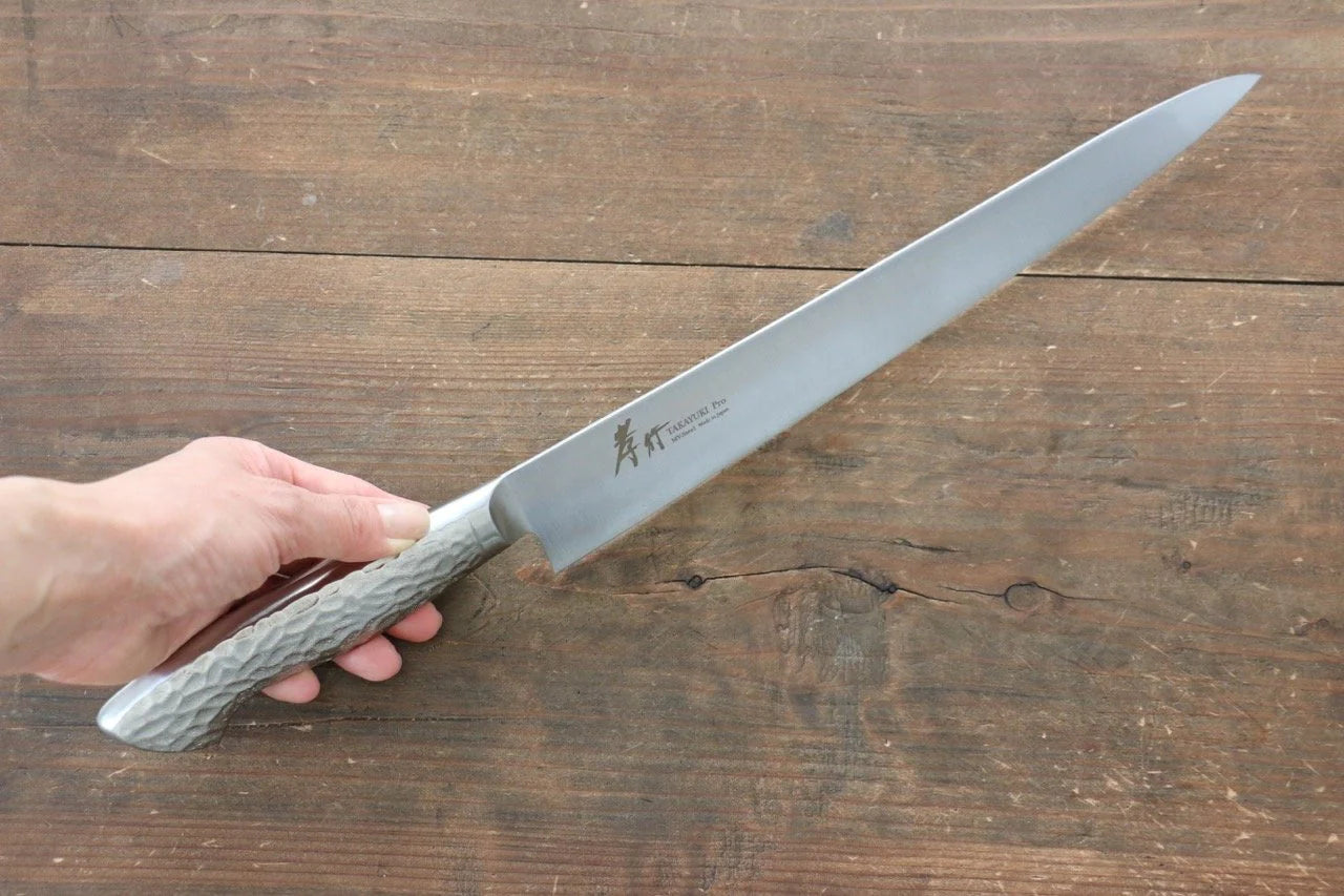 Sakai Takayuki โปร โมลิบดินัม INOX มีดเลาะเอ็น Sujihiki มีดทำครัวญี่ปุ่น 270mm