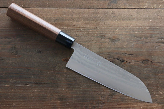 Kunihira Tanzo VG1 ลายค้อนตี มีด Santoku มีดทำครัวญี่ปุ่น 170mm ด้ามไม้วอลนัท