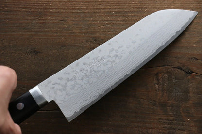 Kunihira Sairyu VG10 ดามัสกัส มีด Santoku มีดทำครัวญี่ปุ่น 170mm ด้ามไม้ Pakka wood