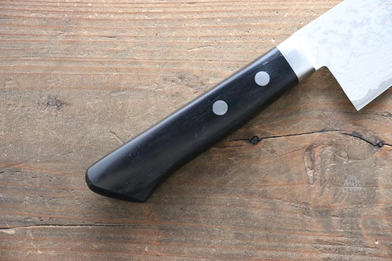 Kunihira Sairyu VG10 ดามัสกัส มีด Santoku มีดทำครัวญี่ปุ่น 170mm ด้ามไม้ Pakka wood