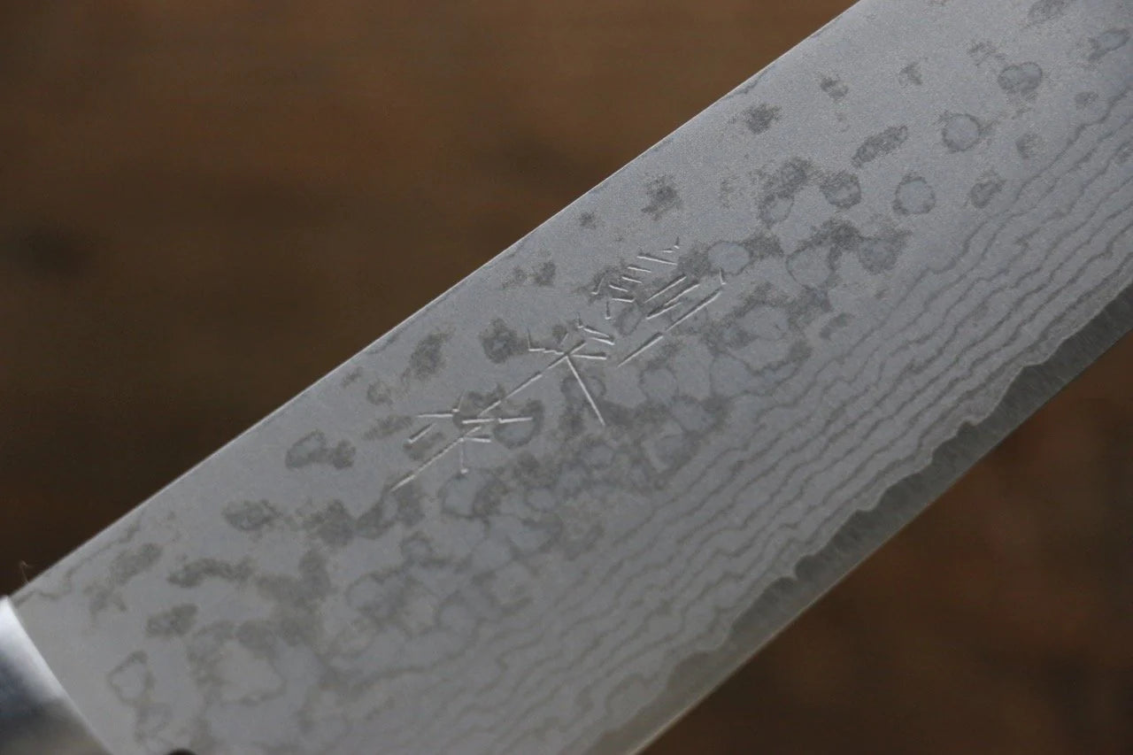 Kunihira Sairyu VG10 ดามัสกัส มีด Santoku มีดทำครัวญี่ปุ่น 170mm ด้ามไม้ Pakka wood