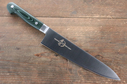 Sakai Takayuki Grand Chef Grand Chef Swedish Steel (เหล็กสวีเดน) มีดกิวโตะ Gyuto มีดทำครัวญี่ปุ่น 210mm ด้าม Micarta เขียว