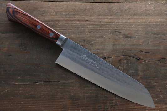 Kunihira VG1 ลายค้อนตี มีดกิวโตะ Gyuto มีดทำครัวญี่ปุ่น 180mm ด้ามมะฮอกกานี