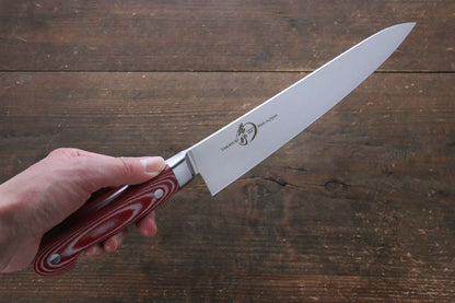 Sakai Takayuki Grand Chef Grand Chef Swedish Steel (เหล็กสวีเดน) มีดกิวโตะ Gyuto มีดทำครัวญี่ปุ่น 210mm ด้าม Micarta แดง