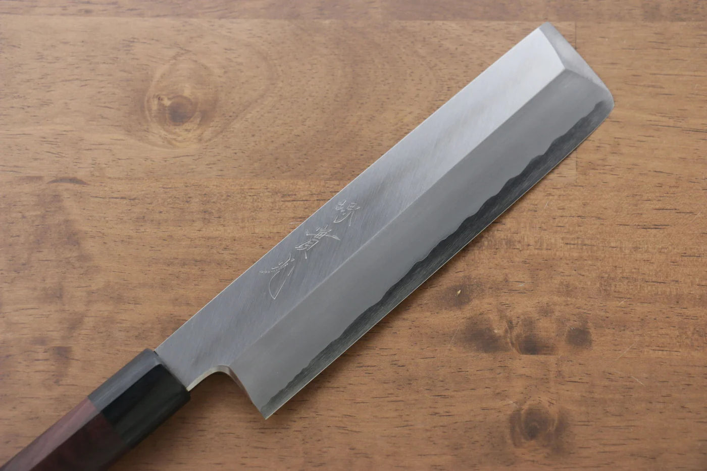Jikko Silver Steel No.3 (เหล็กเงิน No.3) มีด Usuba มีดทำครัวญี่ปุ่น 195mm ด้ามไม้พะยูง