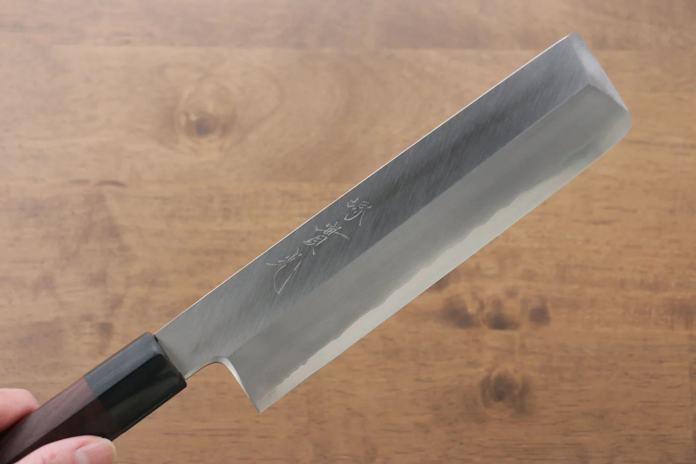 Jikko Silver Steel No.3 (เหล็กเงิน No.3) มีด Usuba มีดทำครัวญี่ปุ่น 195mm ด้ามไม้พะยูง