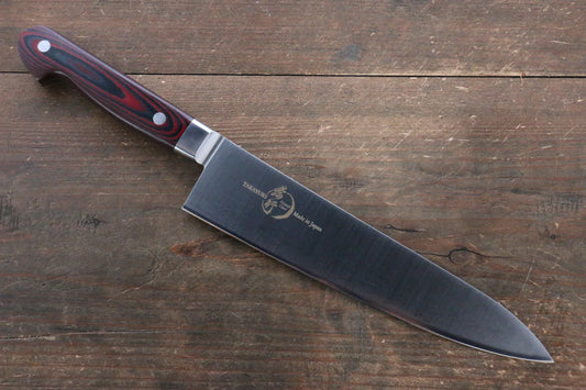 Sakai Takayuki Grand Chef Grand Chef Swedish Steel (เหล็กสวีเดน) มีดกิวโตะ Gyuto มีดทำครัวญี่ปุ่น 210mm ด้าม Micarta น้ำตาล