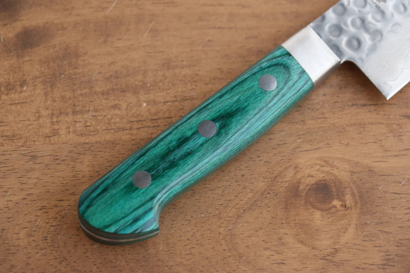 Sakai Takayuki VG10 ดามัสกัส 17 ชั้น มีดกิวโตะ Gyuto มีดทำครัวญี่ปุ่น 180mm ด้ามไม้ Pakka wood เขียว