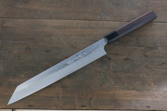 Hideo Kitaoka [สำหรับถนัดมือซ้าย] White Steel (เหล็กกล้าขาว) No.2 ดามัสกัส มีด Kiritsuke Yanagiba มีดทำครัวญี่ปุ่น 270mm ด้ามจับไม้พะยูง
