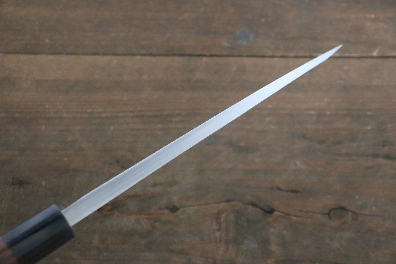 Hideo Kitaoka White Steel (เหล็กกล้าขาว) No.2 ดามัสกัส มีด Deba มีดทำครัวญี่ปุ่น 180mm ด้ามไม้พะยูง