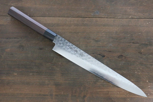 Sakai Takayuki AUS10 ดามัสกัส 45 ชั้น มีดเลาะเอ็น Sujihiki มีดทำครัวญี่ปุ่น 240mm ด้ามไม้พะยูง
