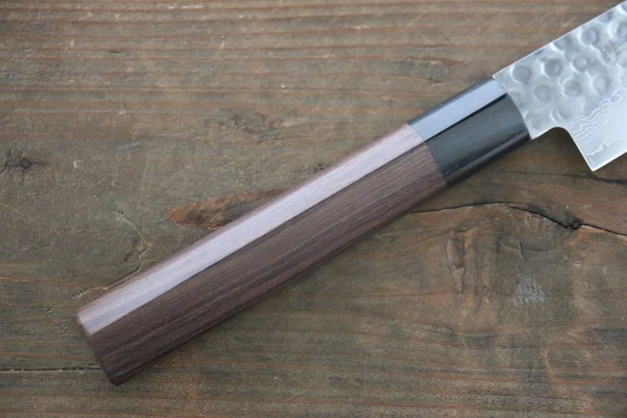 Sakai Takayuki AUS10 ดามัสกัส 45 ชั้น มีดเลาะเอ็น Sujihiki มีดทำครัวญี่ปุ่น 240mm ด้ามไม้พะยูง