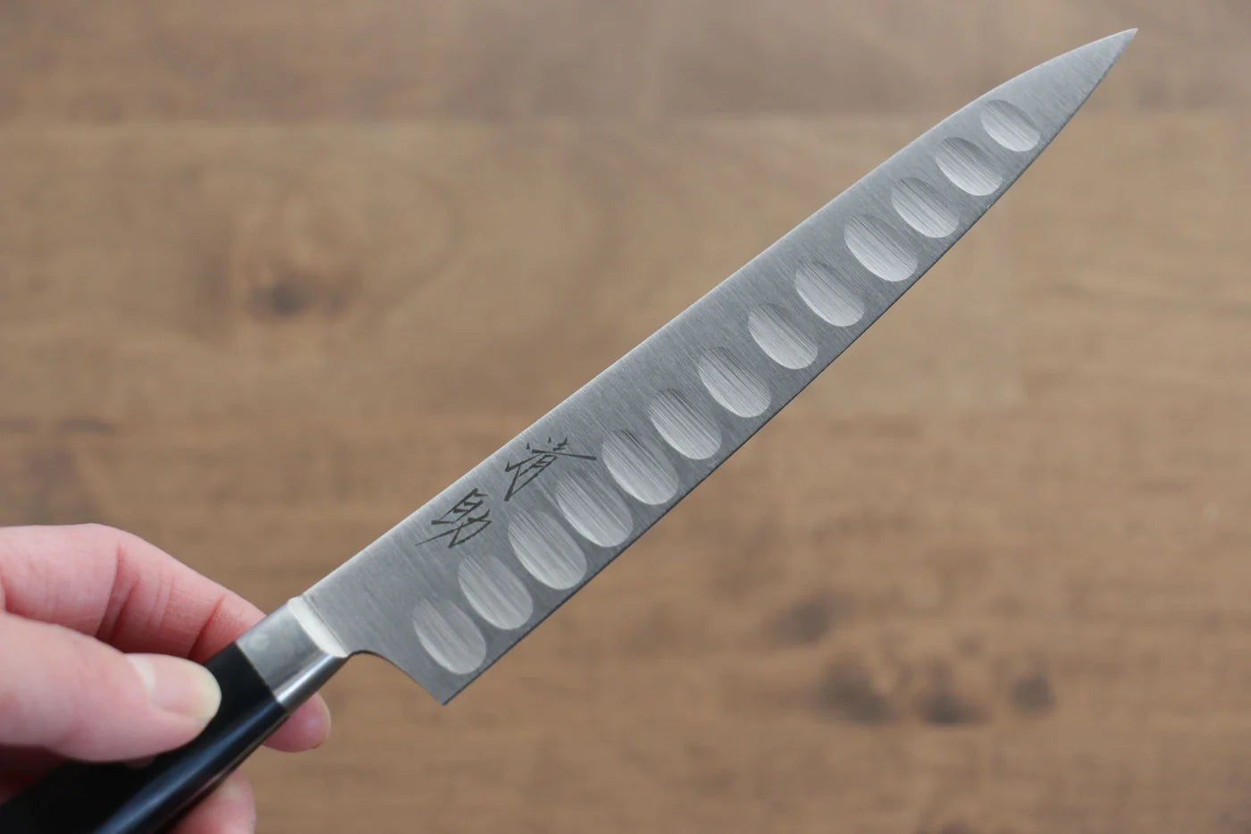 Seisuke Swedish Steel-stn (เหล็กสวีเดน stn) มีดขนาดเล็ก Petty สำหรับหั่นเเซลมอน มีดทำครัวญี่ปุ่น 150mm ด้ามไม้ Pakka wood สีดำ