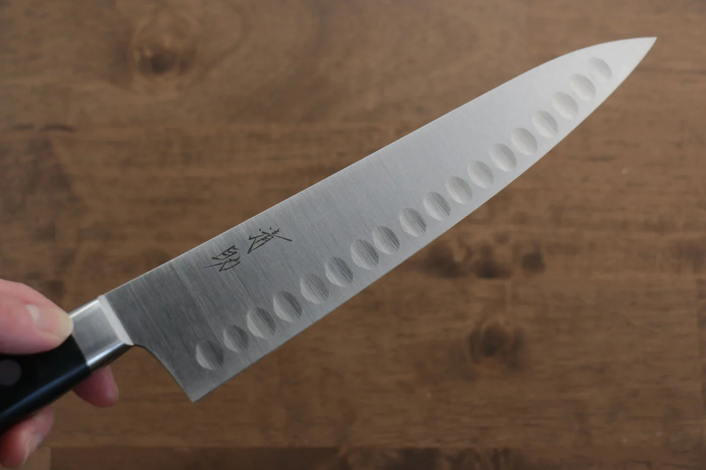 Seisuke Swedish Steel-stn (เหล็กสวีเดน stn) มีดกิวโตะเเซลมอน Gyuto Salmon มีดทำครัวญี่ปุ่น 210mm ด้ามไม้ Pakka wood สีดำ