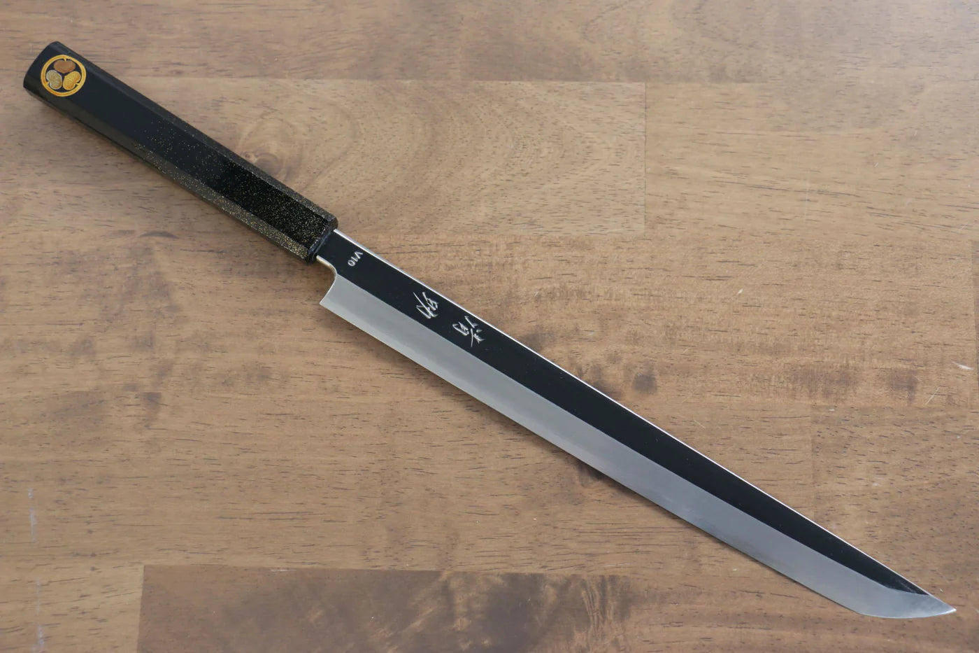 Seisuke VG10 มีด Sakimaru Takohiki มีดทำครัวญี่ปุ่น 300mm ด้ามไม้โอ๊กเคลือบ (Kamon)