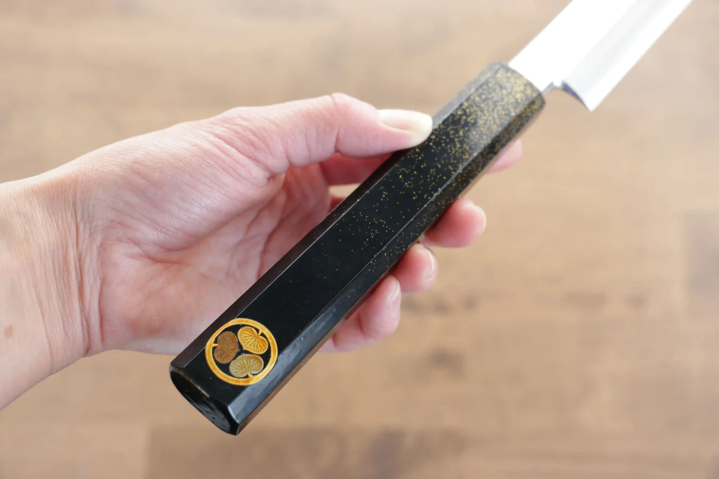 Seisuke VG10 มีด Sakimaru Takohiki มีดทำครัวญี่ปุ่น 300mm ด้ามไม้โอ๊กเคลือบ (Kamon)