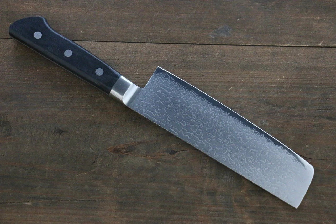 Sakai Takayuki โมลิบดินัม ดามัสกัส 63 ชั้น มีดหั่นผัก Nakiri มีดทำครัวญี่ปุ่น 160mm