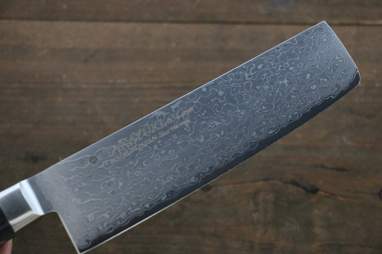 Sakai Takayuki โมลิบดินัม ดามัสกัส 63 ชั้น มีดหั่นผัก Nakiri มีดทำครัวญี่ปุ่น 160mm