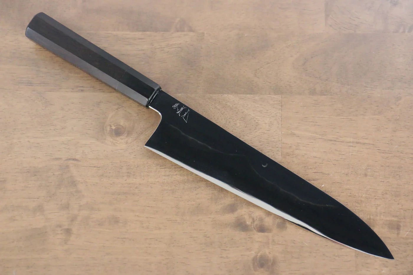 Jikko Fujisan Honyaki White Steel (เหล็กกล้าขาว) No.3 ขัดขึ้นเงากระจก มีดกิวโตะ Gyuto มีดทำครัวญี่ปุ่น 240mm ด้ามไม้มะเกลือ