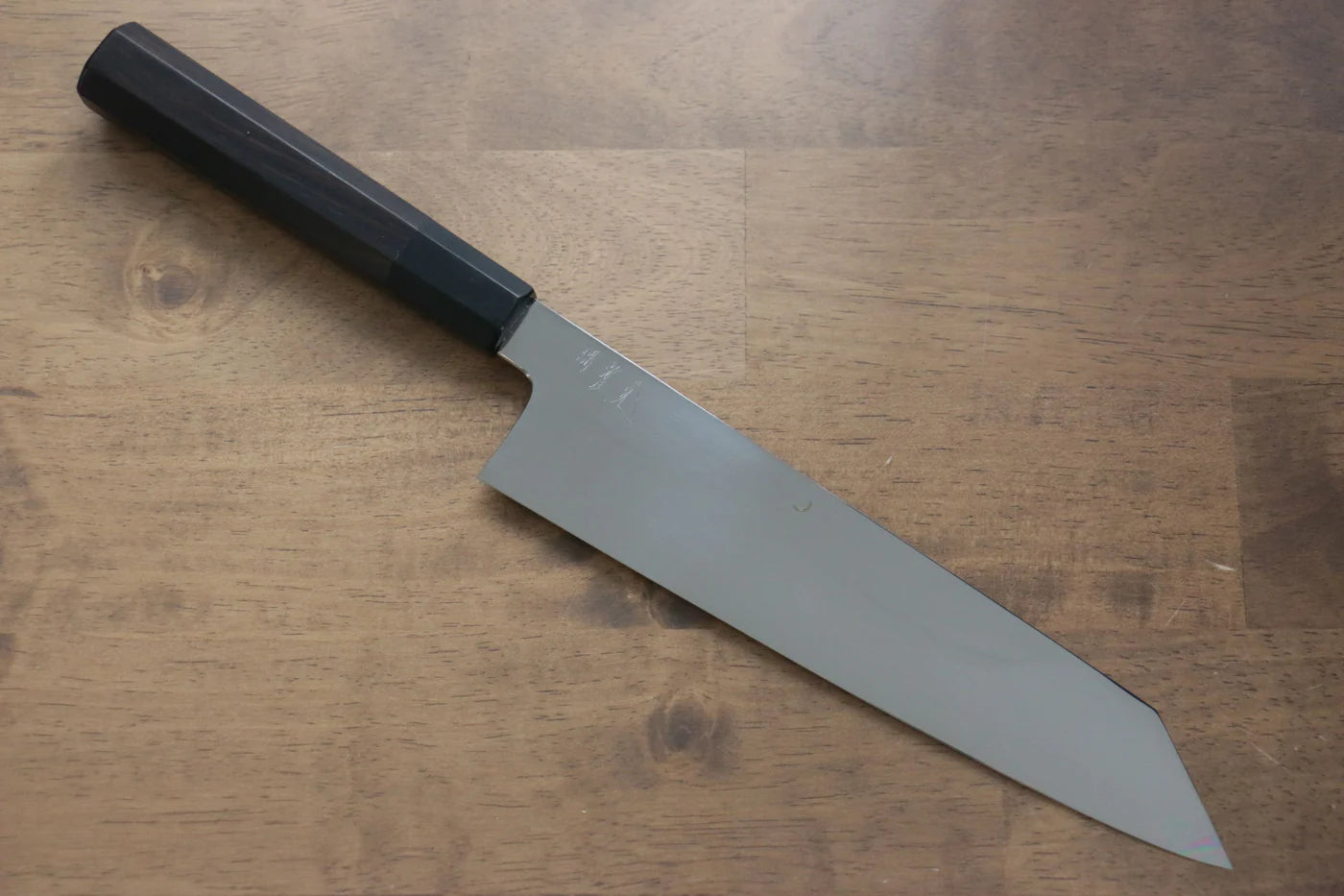 Jikko Fujisan Honyaki White Steel (เหล็กกล้าขาว) No.3 ขัดขึ้นเงากระจก มีด Kiritsuke Gyuto มีดทำครัวญี่ปุ่น 210mm ด้ามไม้มะเกลือ